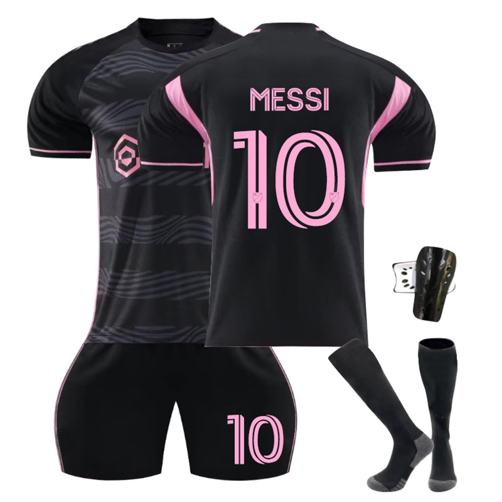 GenericMessi Football Kit Kids and Mens No.10/30 Home/Away Soccer Jersey Football Tracksuit T Shirts Shorts and Socks Set Outdoor Sports Football Training Outfits