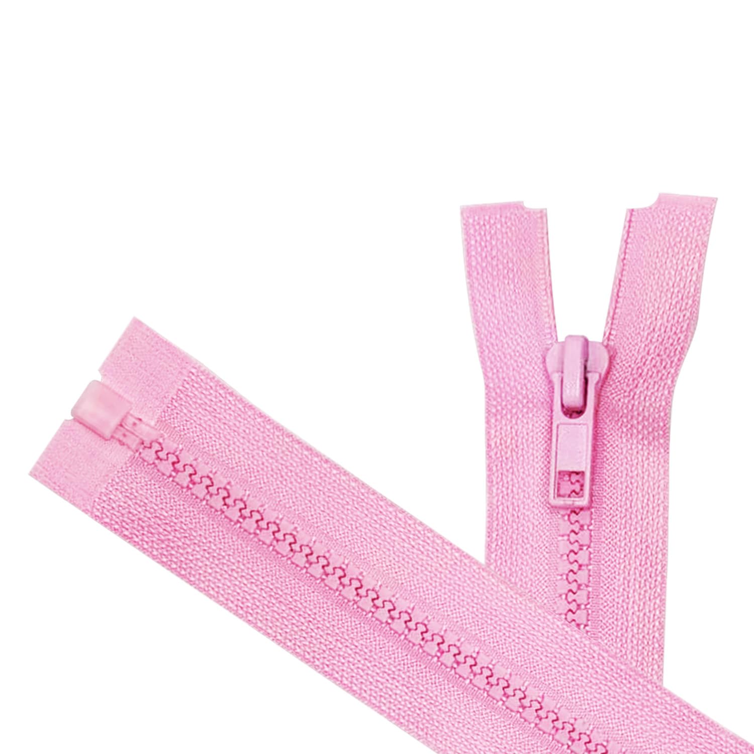 ANPURZII 2PCS #5 41 Inch Pink Separating Jacket Zippers for Sewing Coats, Molded Plastic Bulk Zippers(Pink 41" 2PCS)
