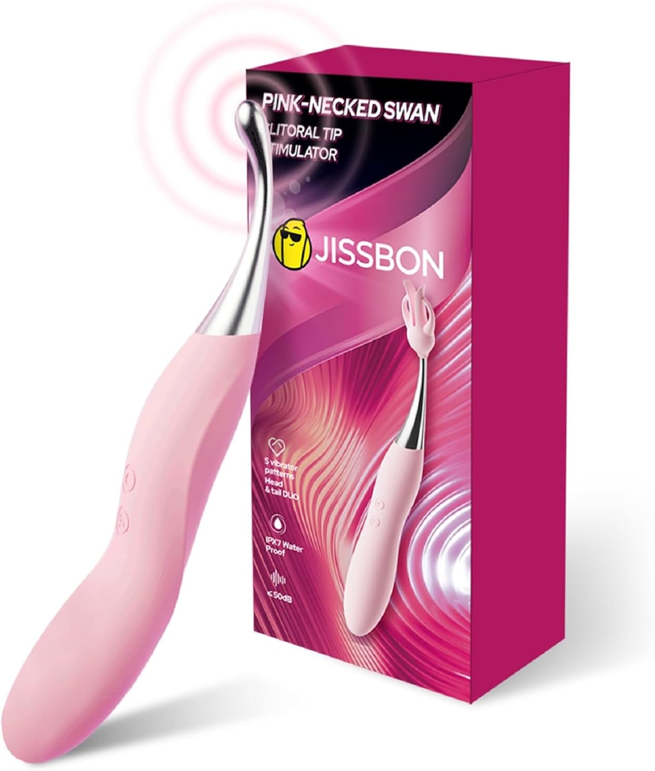 Female Clitora Vibrator Couple Sex Toys 10 Pleasure Modes Vibrating Stimulator with Two Vibration Heads Ultra-Long Life Waterproof Dildo Vibrator