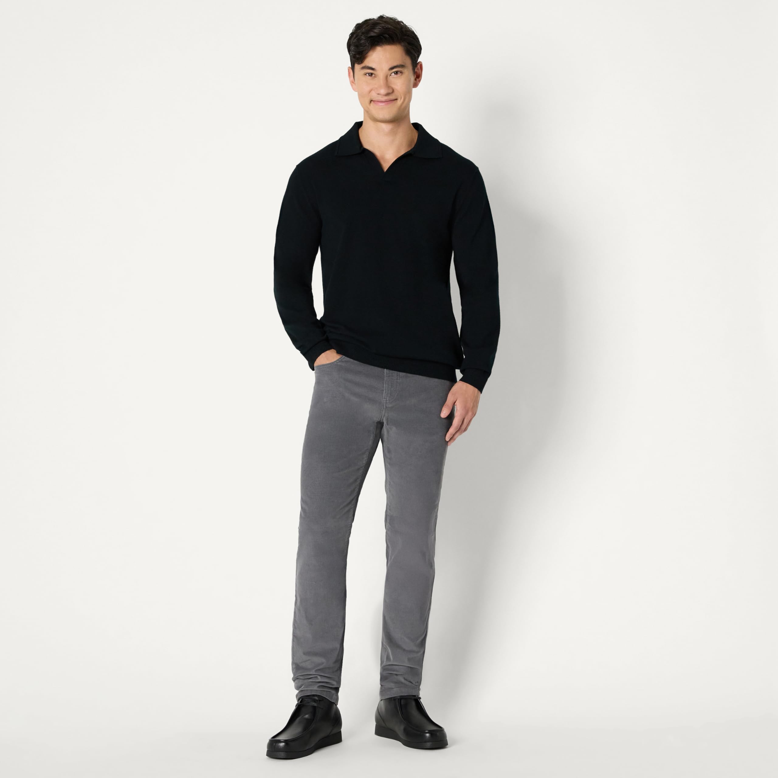 Amazon Essentials Uomo Maglione Polo a Maniche Lunghe, vestibilità Classica