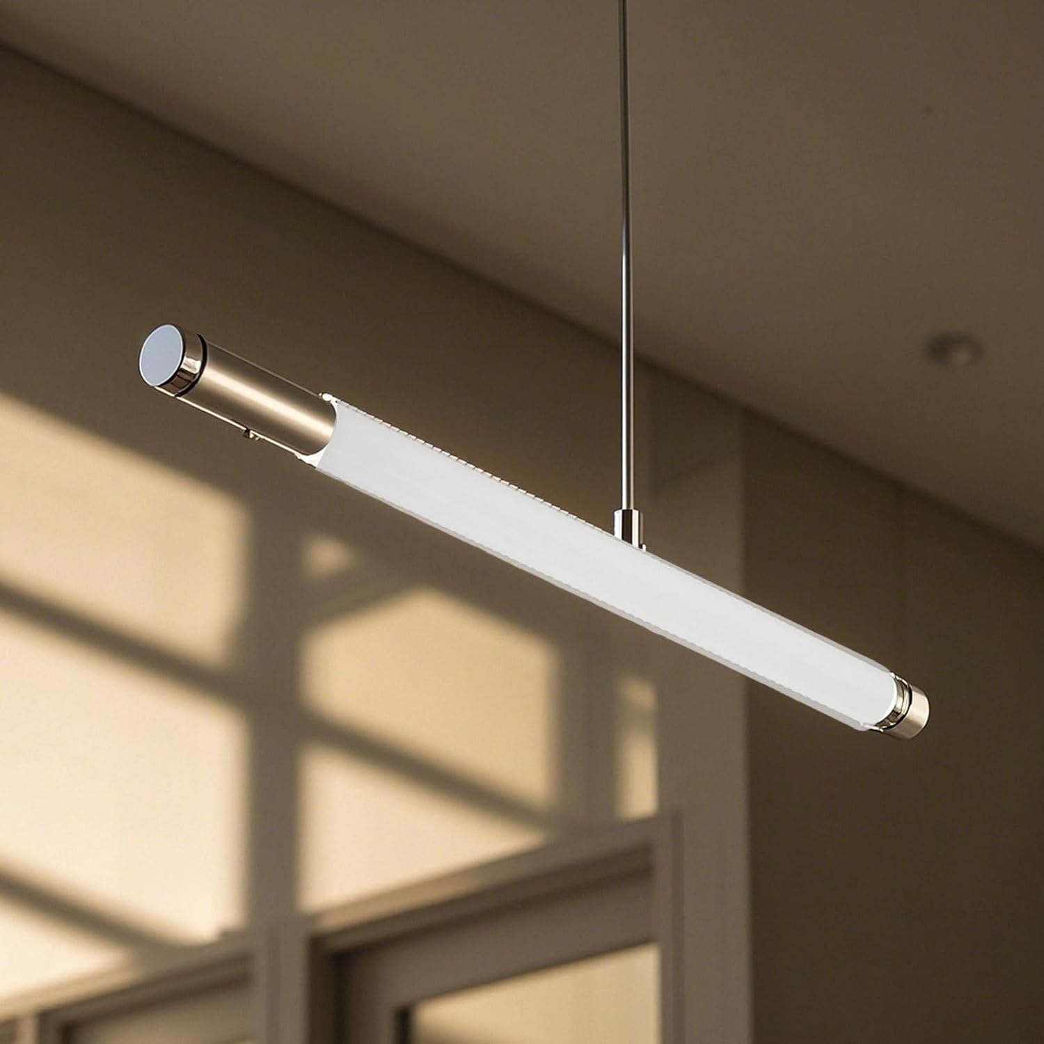 2pcs LED Tube Light Cover Diffuser for T5 T8 Tubes, Plastic Clip-on Lamp Shield with Glare Reduction and Eye Protection for Office Ceilings and Study Rooms, White