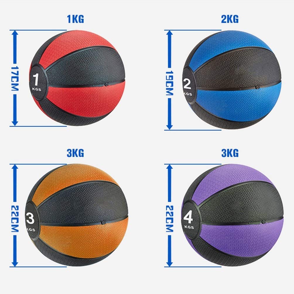 Medizinbälle Gummi Medizinball, Unelastische Fitness Ball, Verwendet for Taille Und Bauch Trainingsgleichgewichtstraining 2kg / 3kg / 4 Kg / 5 Kg / 6 Kg / 7kg / 9KG (Size : 4kg/8.8lbs)