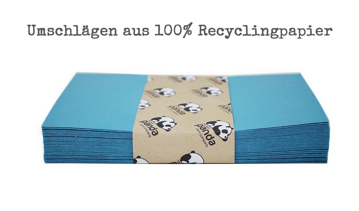 50 Dankeskarten Mit Umschlägen – Klappkarten DIN A6 Für Hochzeit, Geburtstag, Konfirmation & Mehr, Aus Recyclingpapier