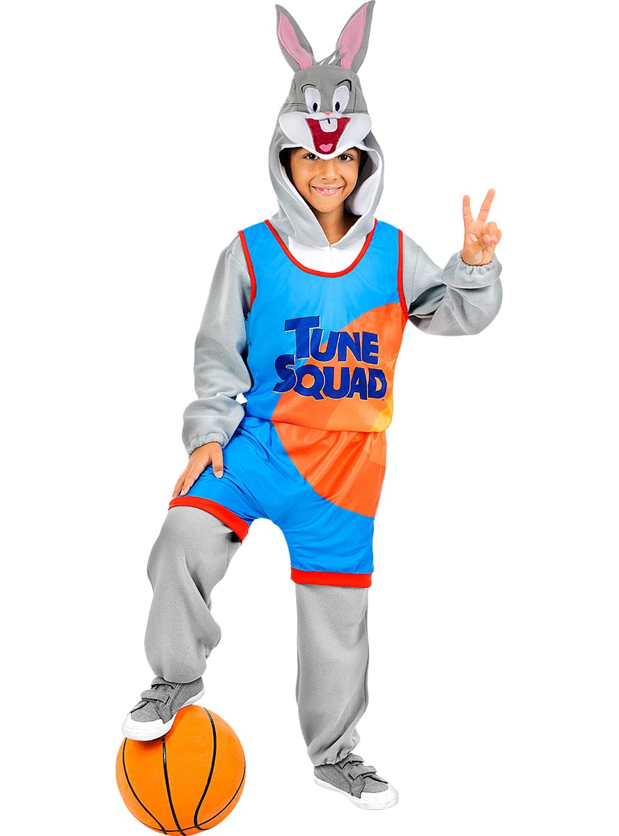 Funidelia | Costume Bugs Bunny Space Jam - Looney Tunes per bambino Cartoni Animati - Costume per Bambini e accessori per Feste, Carnevale e Halloween - Grigio/Argentato