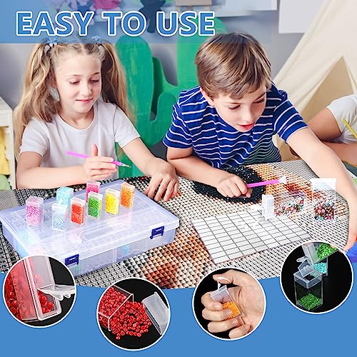 Organiseur plastique transparent avec boite perles compartiment DIY - 7