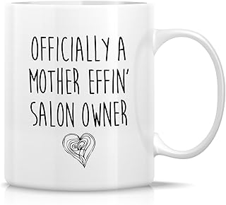 Retreez Funny Salon Owner Mug Gift Boss Lady Hair Beauty Salon Stylist Entrepreneur 11 Oz Ceramic Coffee Mug - Sarcasm Motivational Inspirational birthday gift for her friend coworker employer mom sis