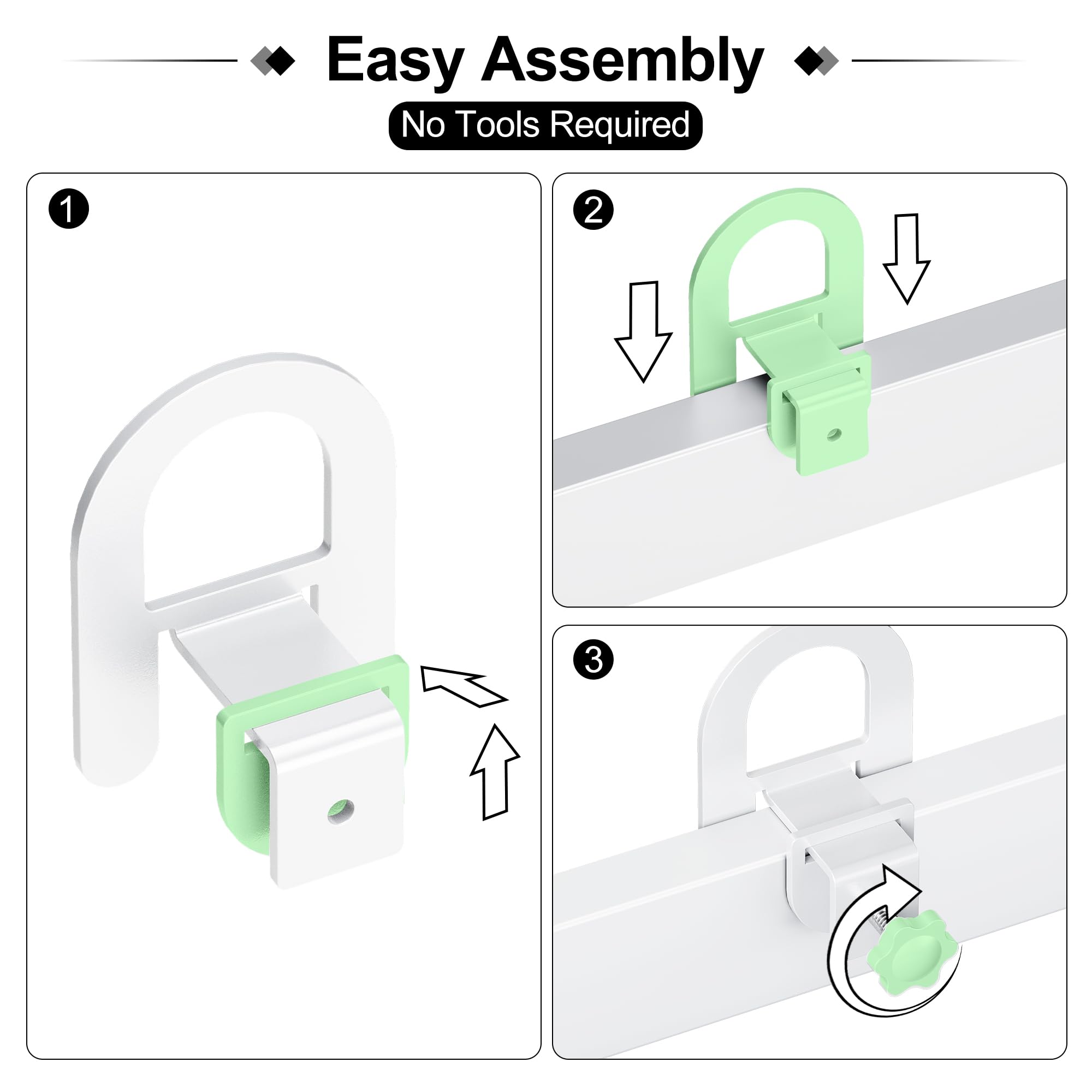 Sujeta Colchones Antideslizantes Juego de 4 Soportes Ajustables para Marco de Cama Somier Metal Blanco