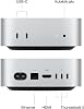 Apple Mac mini Desktop PC has M4 chip, 10-core CPU and 10-core GPU: 16GB Unified Memory, 256GB SSD Storage, Gigabit Ethernet. Compatible with iPhone and iPad
