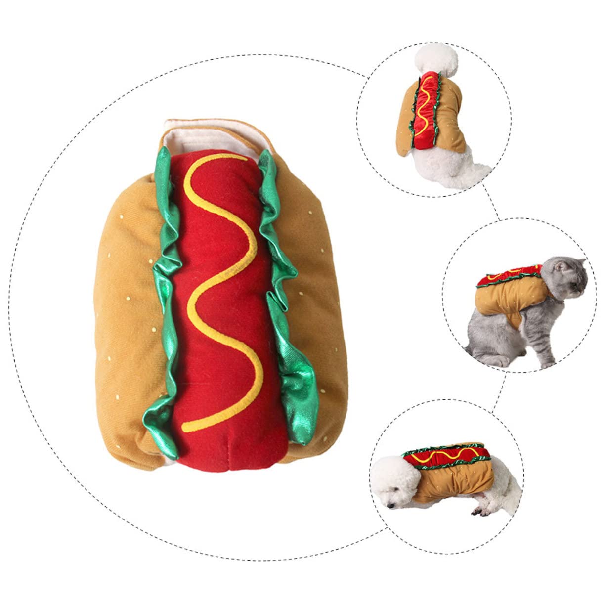 Levemolo 1pezzi Costume Per Animali Domestici Per Feste Abbigliamento Per Cani e Gatti Outfit Creativo Per Halloween e Natale Abbigliamento Caldo e Comodo Per Animali