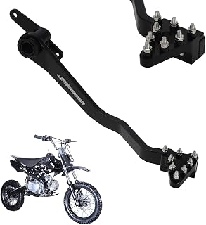 JFG RACING Motorcycle Folding Rear Brake Pedal Foot Lever CNC Universal for CRF XR RM KX KLX TTR PW SSR Apollo TAO TAO SDG 50cc - 125cc Dirt Pit Bike Black