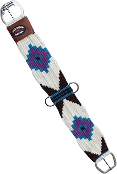 CHALLENGER Horse Western 13 Strand Double Weave Multicolor Mohair Straight Cinch 97RT16