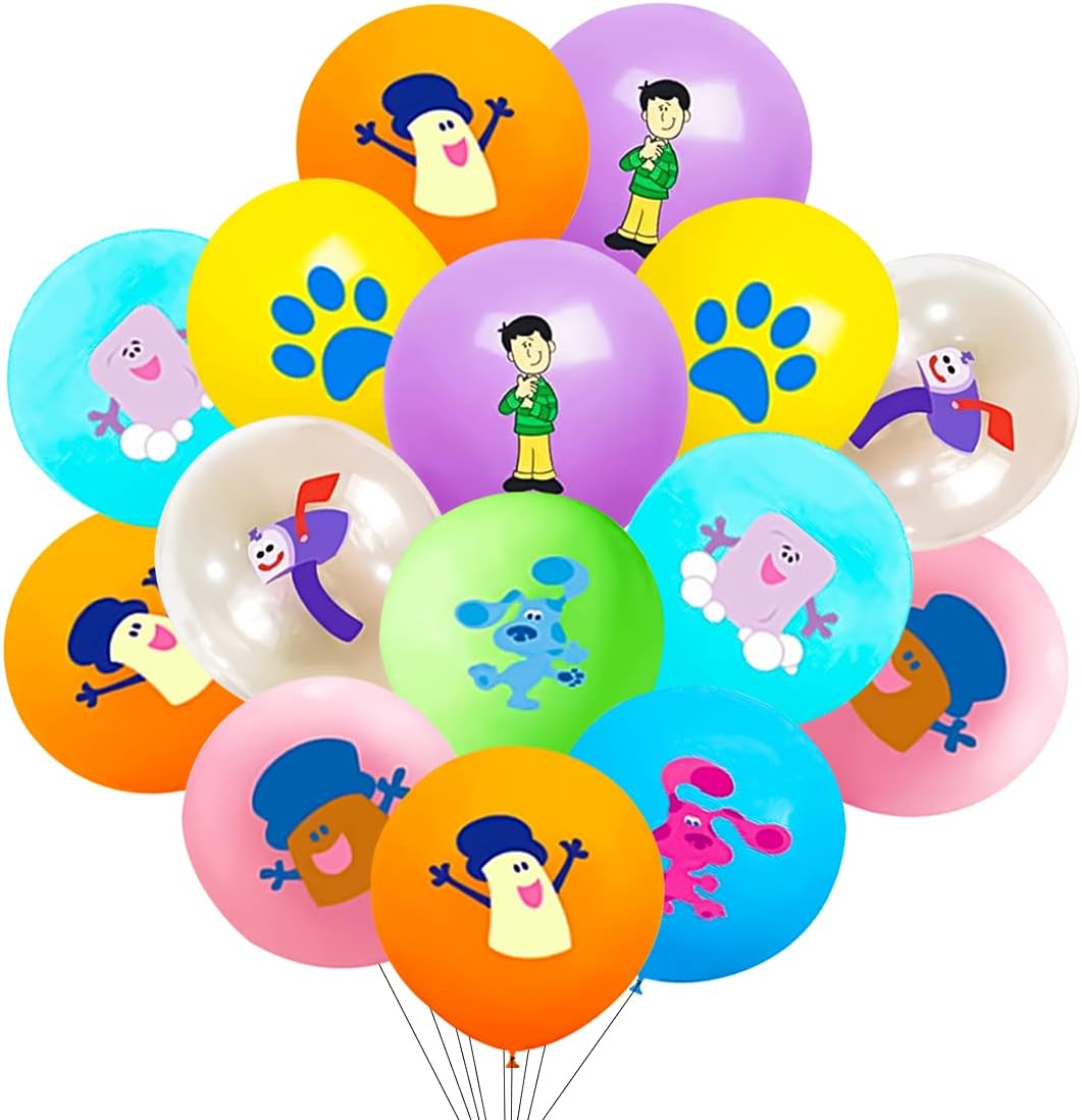 Sottovuoto Blues Dog Balloons - Blues Dog Party Supplies,40 Pcs 5 Styles Printed Balloons 1st 2nd 3rd 4th Birthday Party Favors Ideal for Cartoon Dog Party Decorations