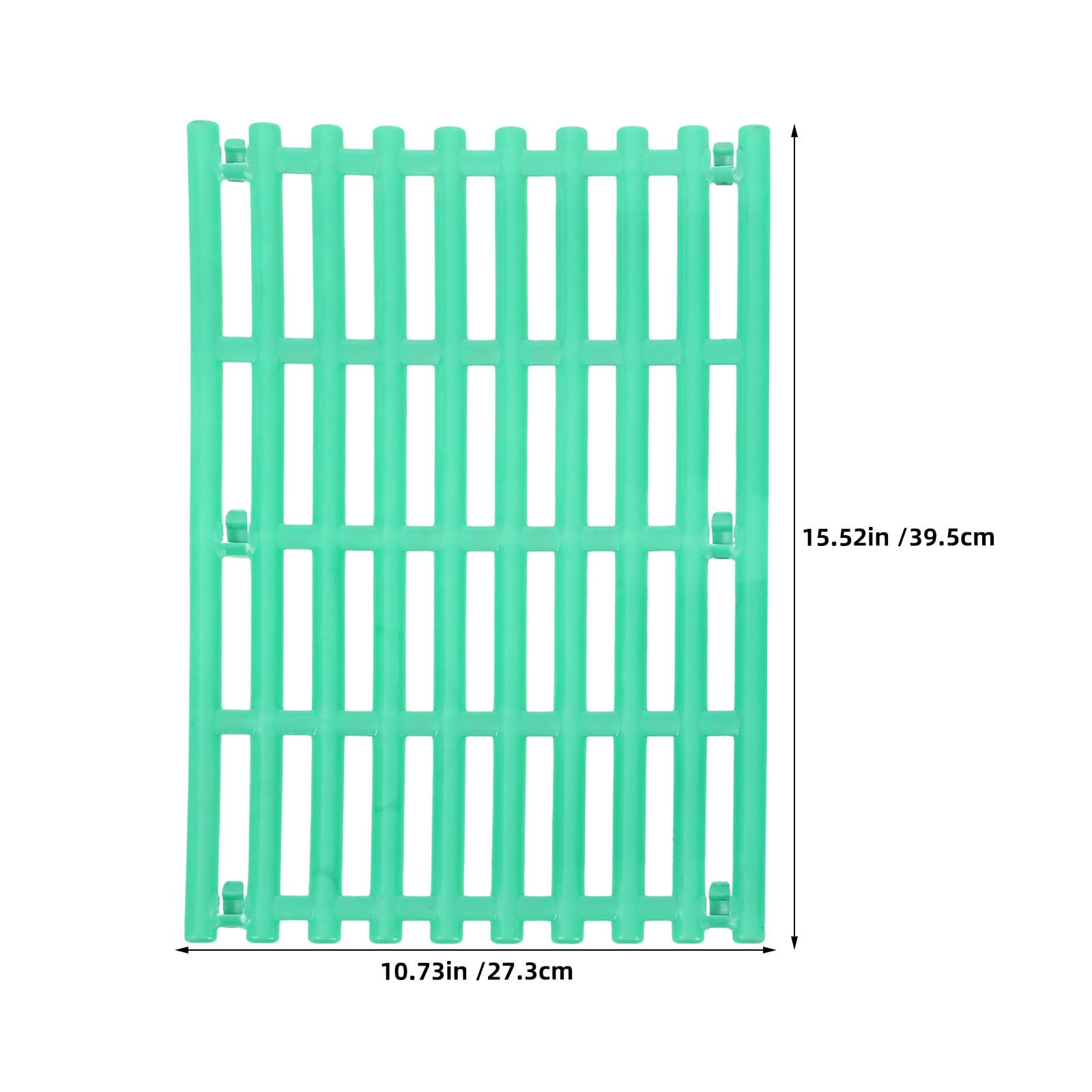 4 Pezzi Tappetini in Plastica Verde per Piccoli Animali e Chinchilla, Resistente all'Usura Design Efficiente Antiperdita per Gabbia e Riposo