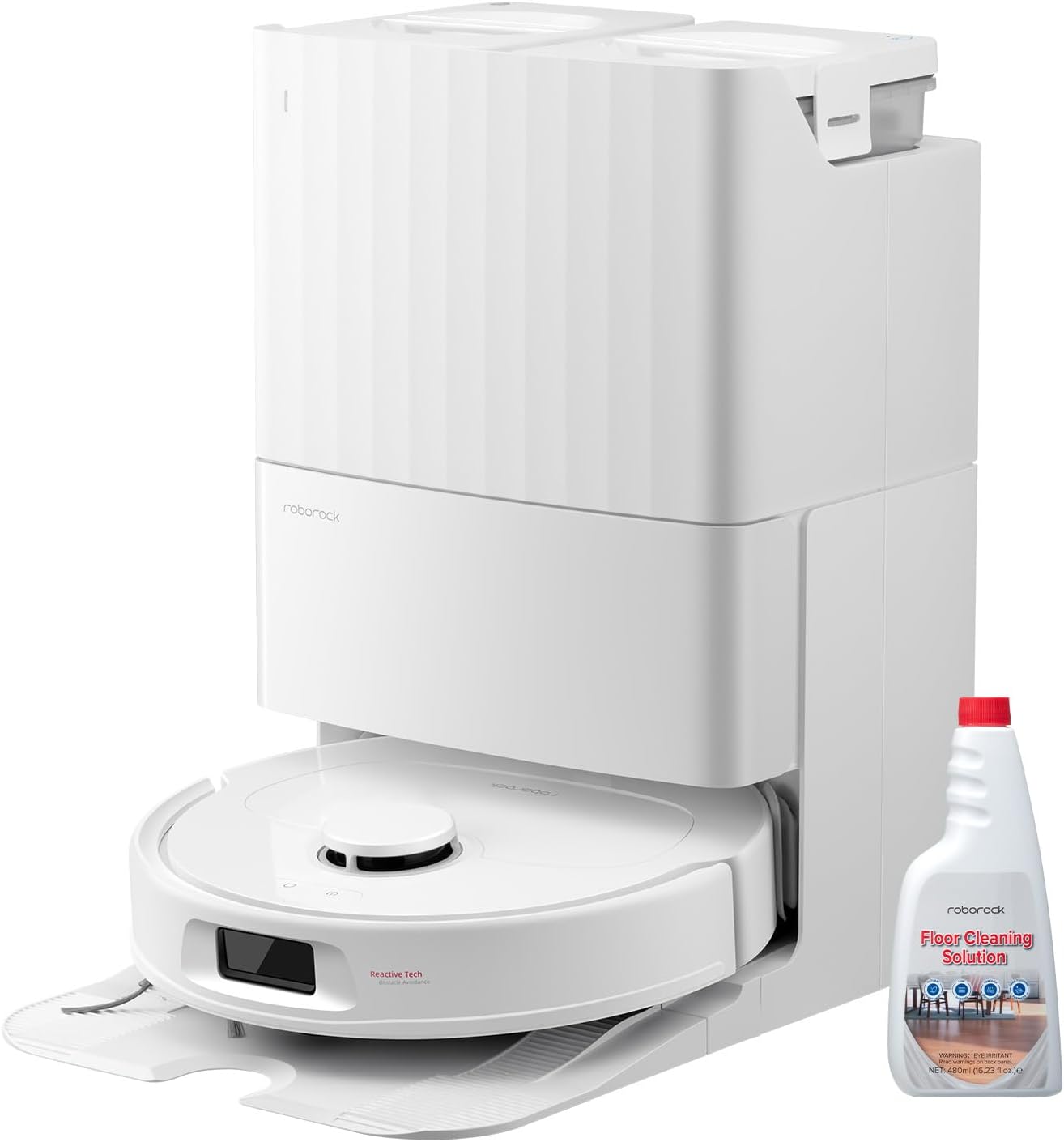 roborock QV 35A Robot Vacuum and Mop with Official Floor Cleaning Solution