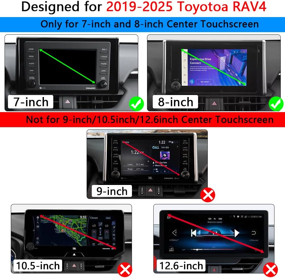 Car Magnetic Phone Mount for Toyota RAV4 2019-2025 [ 7/8 inch Touch Screen ] Auto Interior Accessories Best Cellphone Holder Mobile Cradle Cell Phones Navigation Charging Screen Stand Accessory