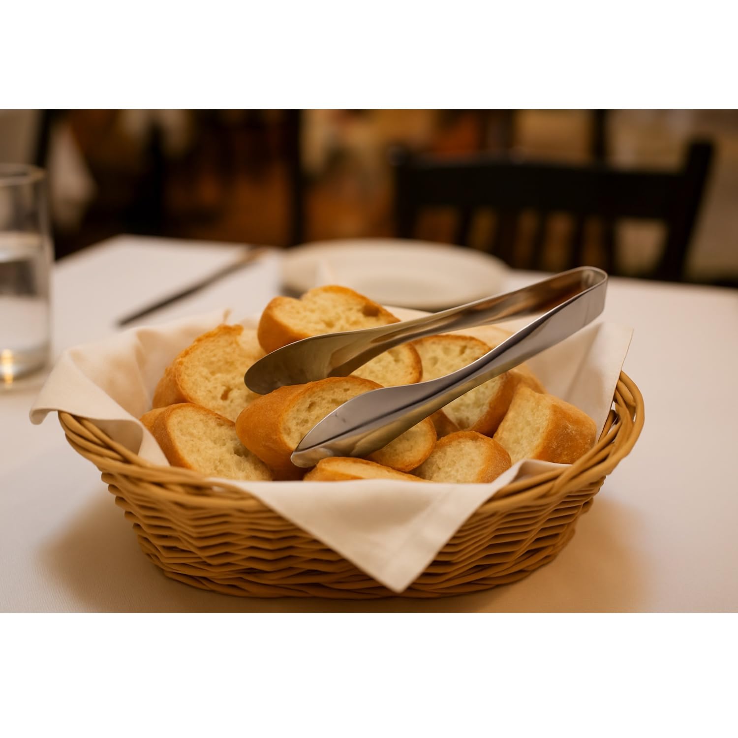 Stainless Steel Serving Tongs - 6 Inch -4