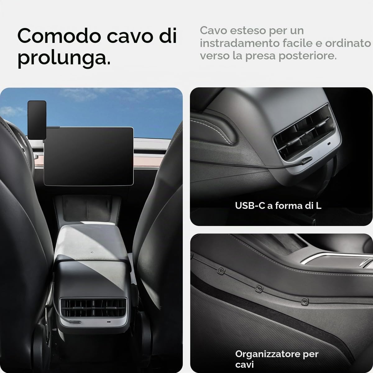 Spigen Tesla Model 3 (~2026 Highland) Model Y (~feb. 2026 Juniper) X S, Ricarica Wireless Auto [Montaggio Senza Adesivo] Supporto Telefono MagSafe Compatibile con iPhone 17 16 15 14 13 12