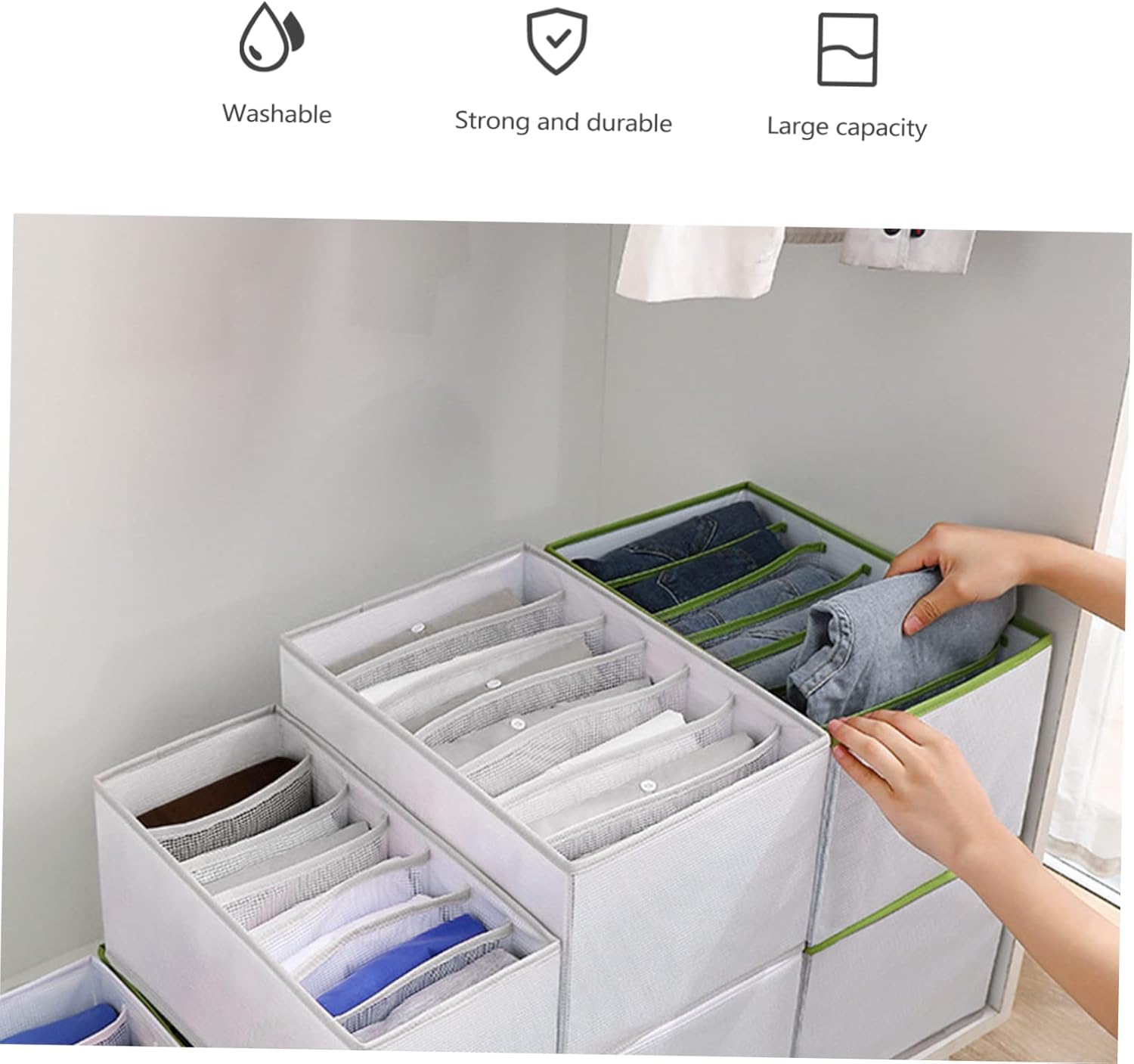 MAGICLULU 1Pc Household Clothes Storage Bin Foldable Organizer for Clothes Socks and Sundries Practical Cloth Storage Box for Bedroom and Home Use Space Saving Design