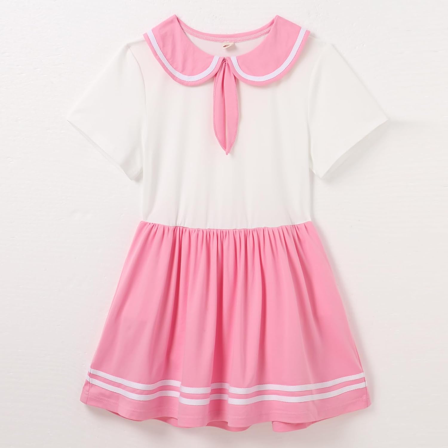 ABAFIP Women's One Piece Bodysuit Pajamas Romper Cute Short Sleeve Doll Collar Pjs Nightwear Rompers Dress - Image 3