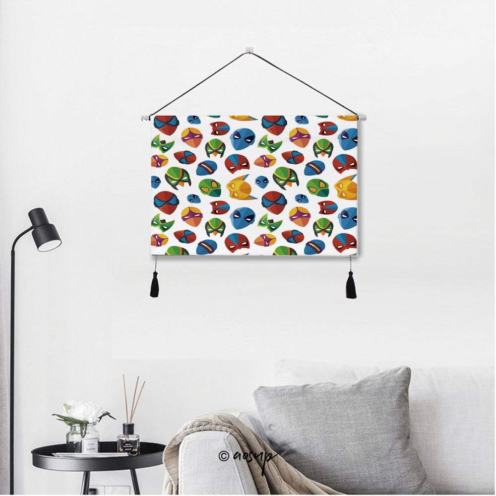 Homenon Canvas Wall Art for Living Room, Bedroom Cartoon Character Flash Man Comic Costume Canvas Prints for Home Decoration Ready to Hanging - 24.5x17.5 inches