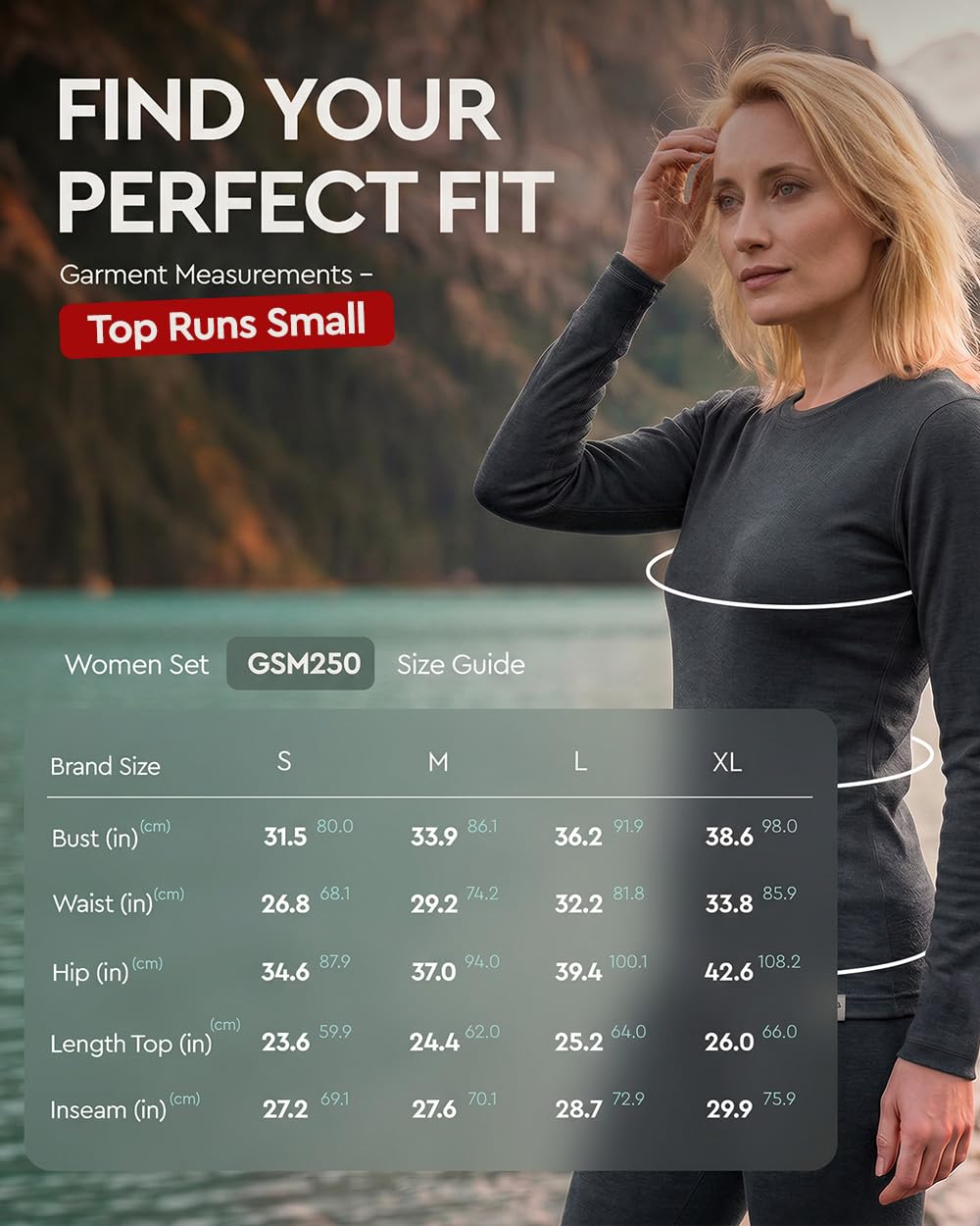 MERINNOVATION 100% Merino Unterwäsche Damen Set Leicht, Mittelgewicht, Thermounterwäsche Merinowolle, Langarm Shirt…