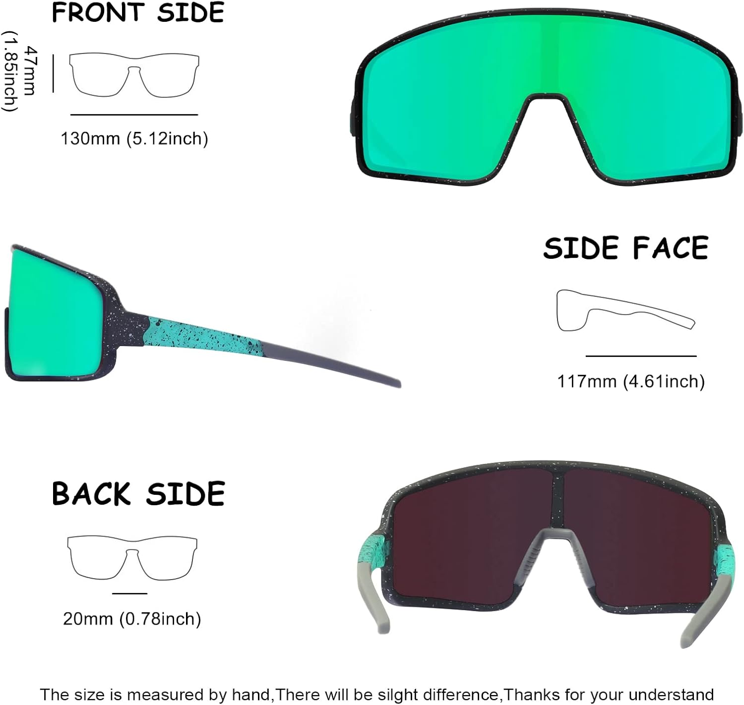 MAXJULI Kids Polarized Sunglasses for Boys and Girls,Outdoor Baseball Sports Cycling UV400 Protection 7705 - Image 6