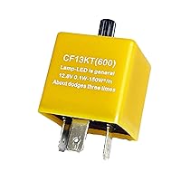 Vista 3 de SOCAL-LED LIGHTING 3-Pin CF13 JL-02 EP34 Relé intermitente LED electrónico de velocidad ajustable para bombillas de intermitente de reparación