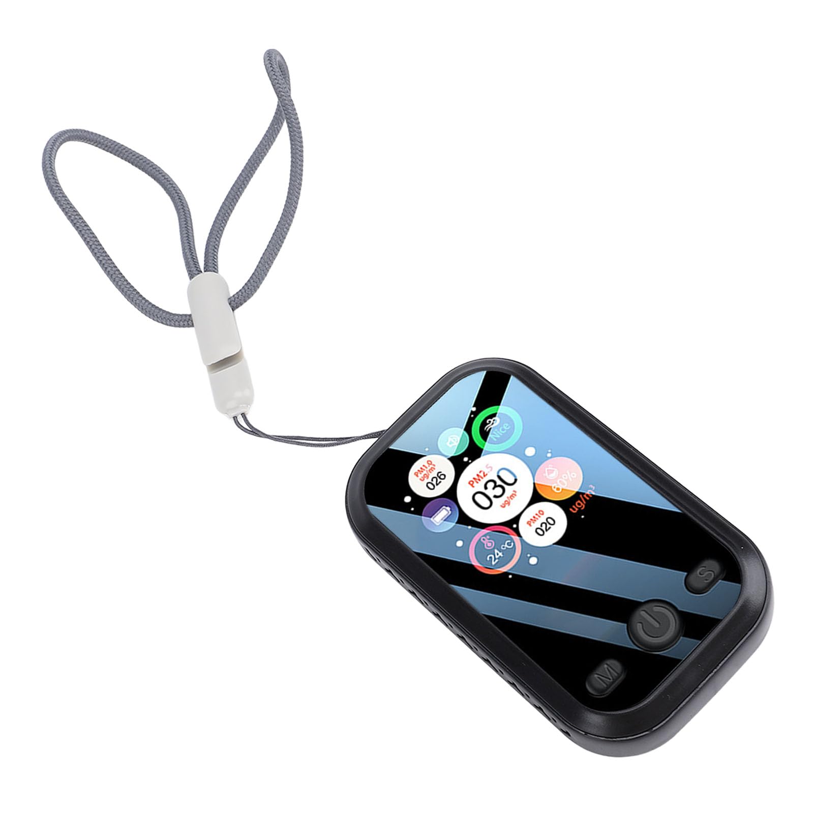 Mini Air Quality Detector Portable Digital Air Quality Meter Detector LCD Display Detects PM2.5 PM10 PM1.0 Humidity for Home Travel Indoor High Accuracy (Black)