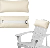 Vista 1 de Almohada para Silla Tumbona, Paquete de 2 Almohadas para Silla de Descanso al Aire Libre con Correa Ajustable, Almohada para la Cabeza de Largo