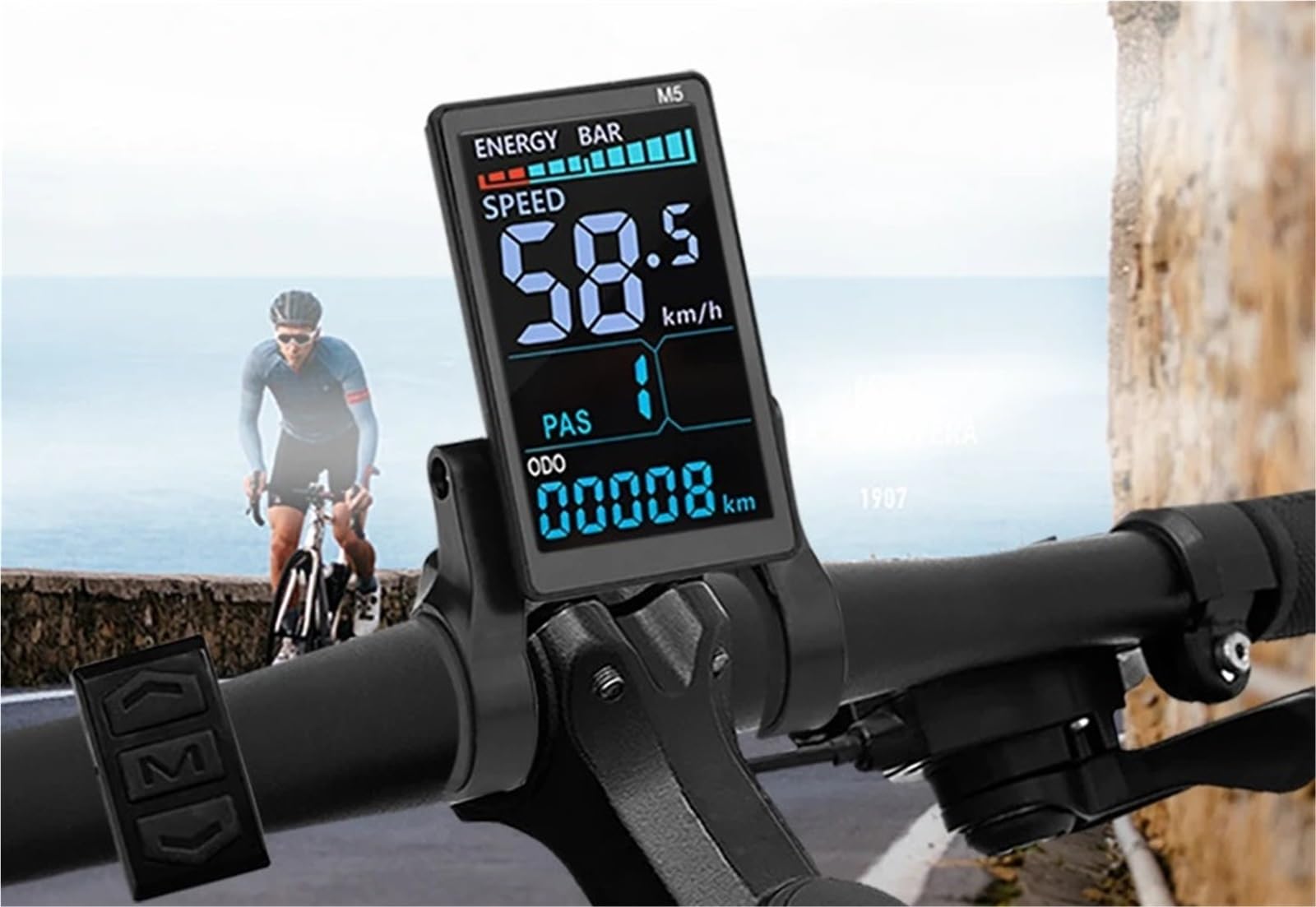 Pantalla para Ebike, Controlador De Onda Sinusoidal para Bicicleta Eléctrica con Función Aprendizaje