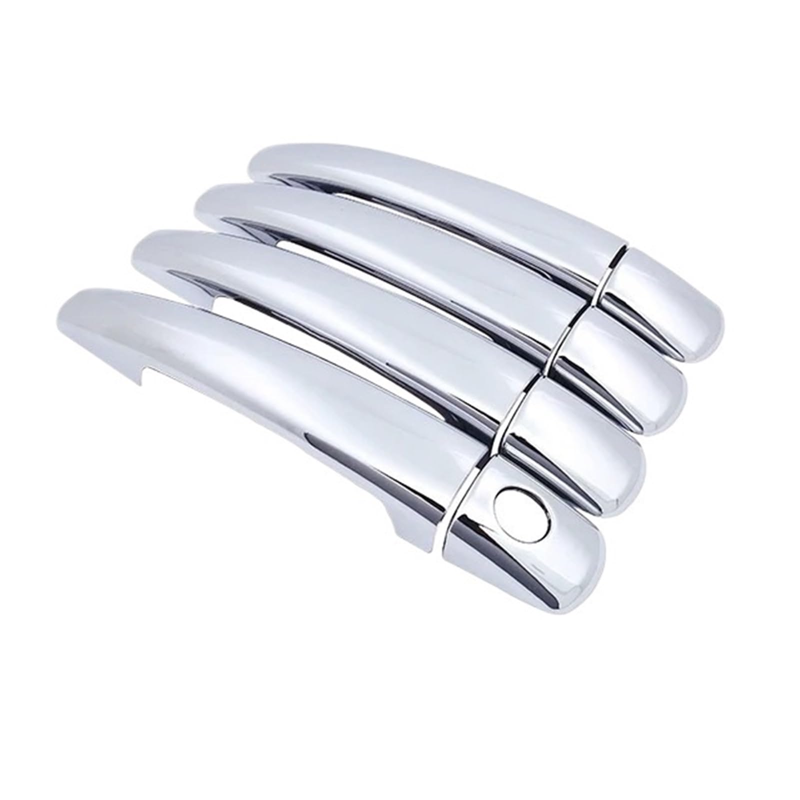 Ropaix 1Keyholes 4Door A Side Exterior Door Handle For Peugeot 3008 T84 Mk1 2007-2016 2008 2009 2010 2011 2012 Car Sticker Styling Chrome Door Handle Cover Trim(1Keyholes 4Door A)