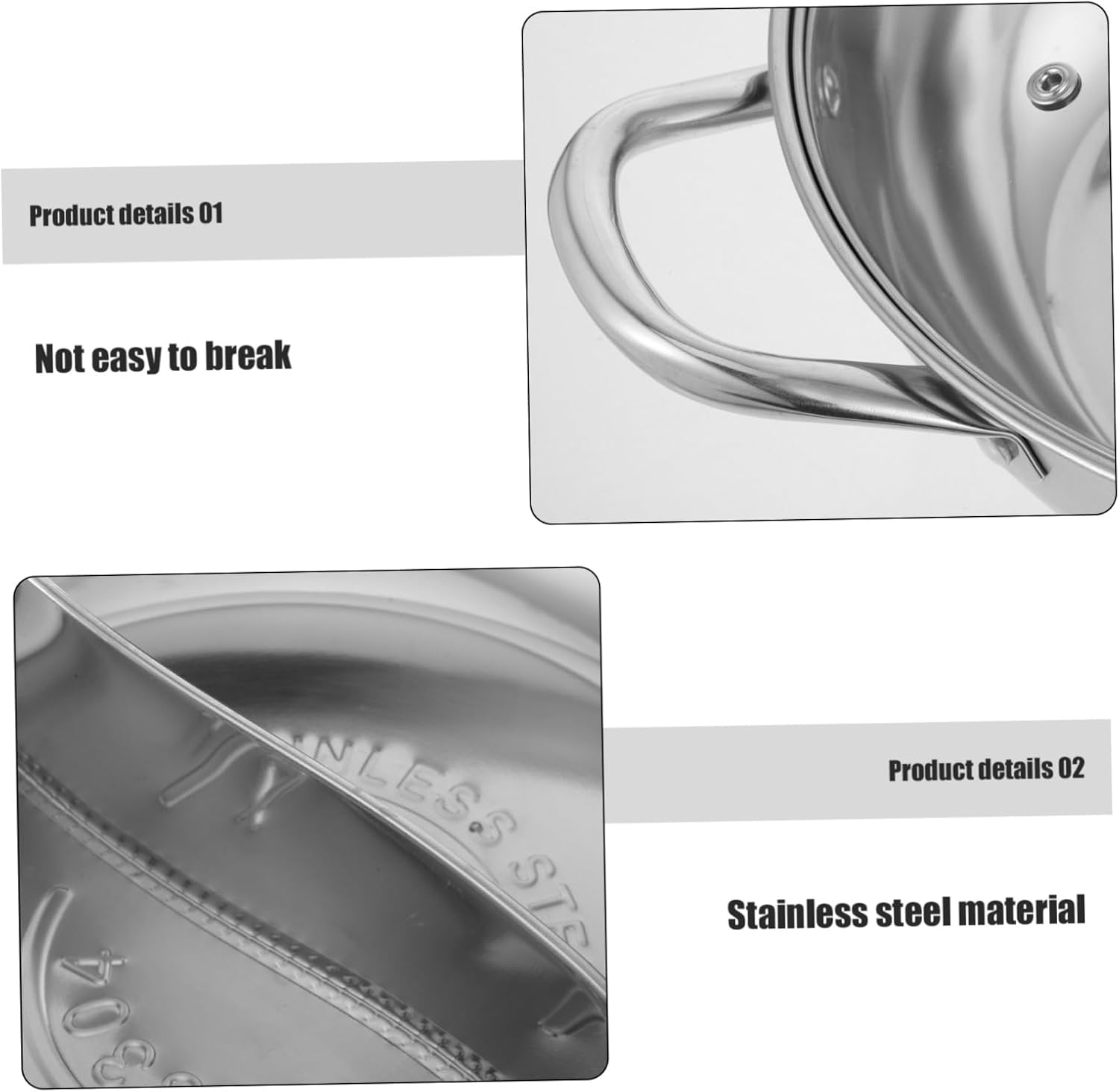 Unomor 1set Stainless Steel Hot Pot Double Flavor Soup Pot Thickened Design for Versatile Cooking and Easy to Clean for Family Gatherings and Cold Weather Meals