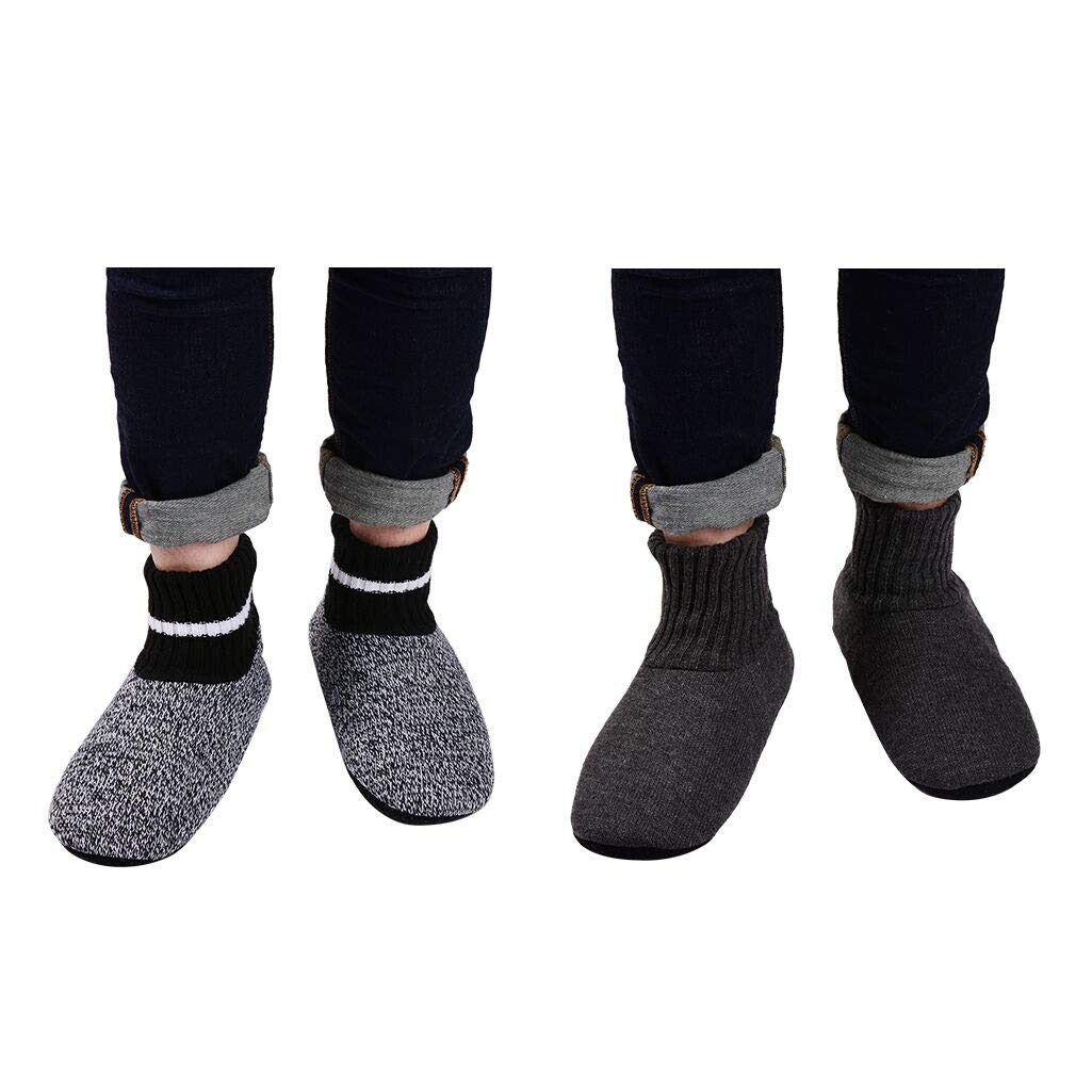 Panda Bros Slipper Socks Soft Cozy Thick House Indoor Boot Sock Shoes with Anti-Skid Bottom Soles for Men's