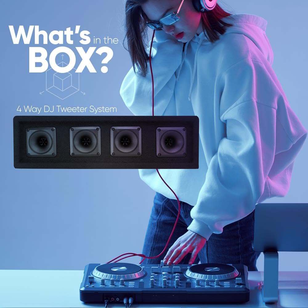 Pyle Pro 300 W głośniki DJ, głośniki imprezowe, pasywne do konfiguracji DJ, studio, występów na żywo, głośników regałowych i domowego audio, wytrzymałe pudełko PA jako system muzyczny, 4-drożny system
