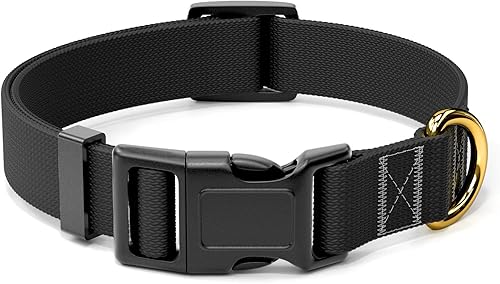 Rnivvi Collar de perro, collar de perro negro ajustable para perros pequeños, lindo collar de cachorro para perros machos y hembras, collares