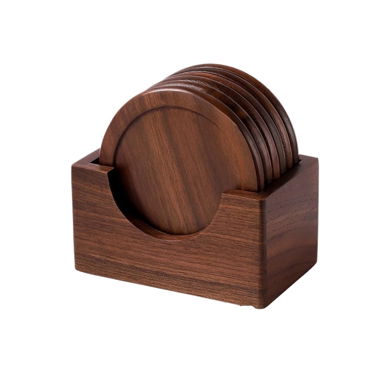 WZPTLKIBAD Wood Coasters and Placemats, Round Beverage Mats