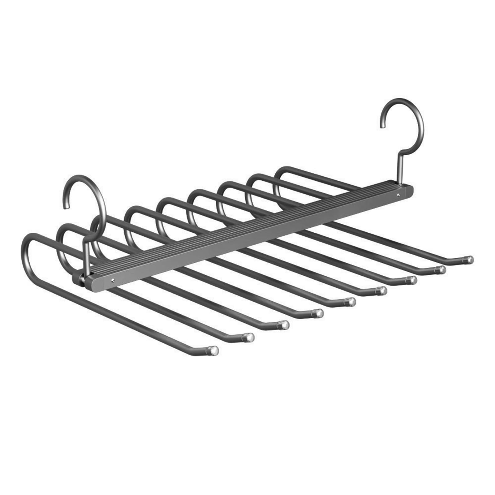 Zxfdsfdbnm Stylish Foldable Pant Rack Multifunctional Aluminum Alloy Folding Trouser Hanger for Jeans Skirts and Scarves Pliable Pants Hanger
