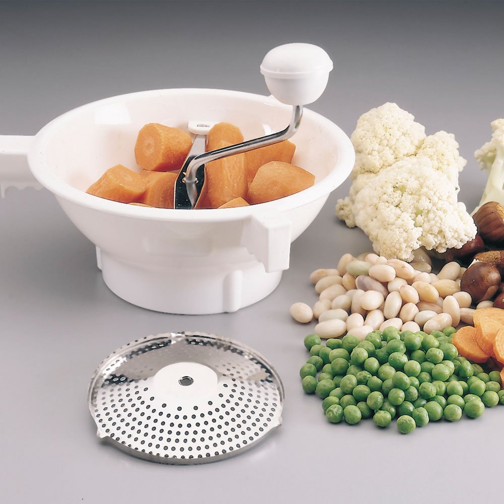 Metaltex Food Mill with 3 Slices, Silver, 20 cm