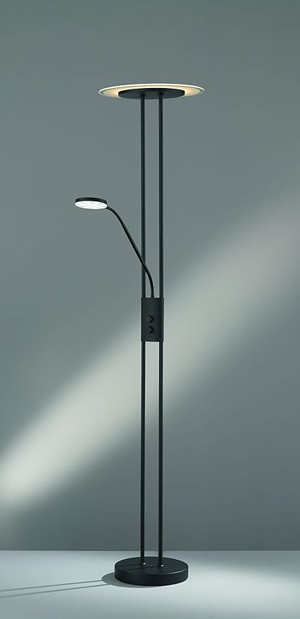 Fischer & Honsel Fischer & Honsel Floor lamp 1x LED 32W 1x LED 7W matte black, H.183cm photo 2
