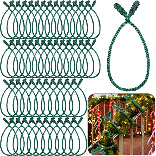 Zhengmy 200 Pcs Christmas Garland Ties, Green
