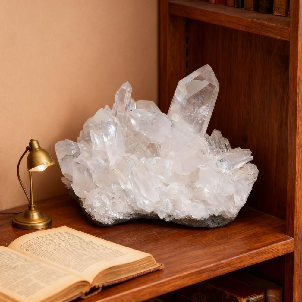Clear Quartz Crystal Raw Clear Quartz Stone, White Raw Crystal Rock Rough Gemstone for Stone Lovers Beginners Collectors for Gemstone Home Decor,1000g