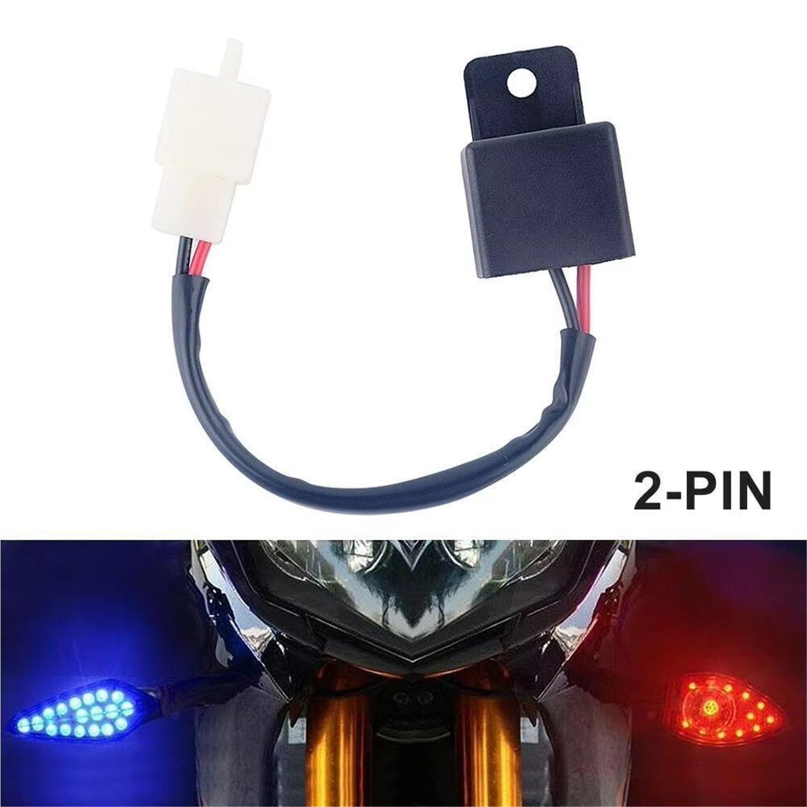 Motorrad Blinkermodul Kompatibel Mit Yamaha Für R1 1998–2023 Motorradschalter Verstellbares Blinkerrelais 2-poliges 12-V-Blinkrelais Lastunabhängiger Blinker