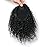 ROSESSEA Short Afro Kinky Curly Ponytail Hair Piece for African American Ponytail Extension Synthetic Afro Kinky Curly Ponytail for Women(Black(1B))