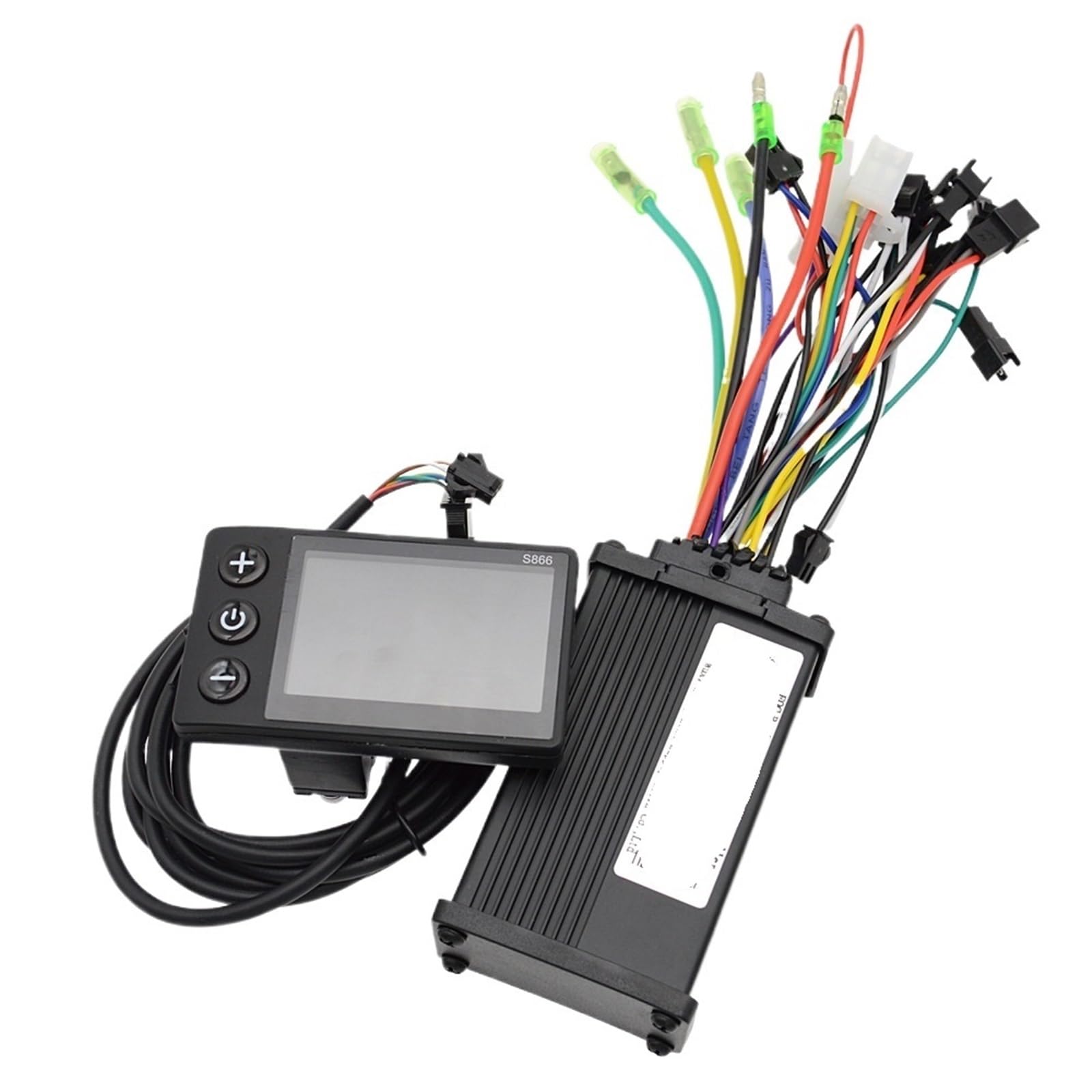 Pantalla para Ebike, Kit De Controlador Onda Sinusoidal S866 con Pantalla LCD, Conjunto Conversión Motor