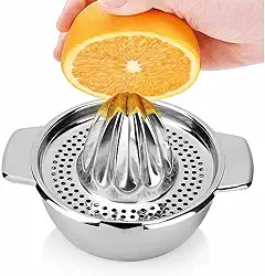 Prensador de Citrus Aço Inoxidável Extrator Suco Manual para Laranja Limão Verde Toranja Frutas e Legumes Extração Fácil Lavável em Lavadora Pratos co