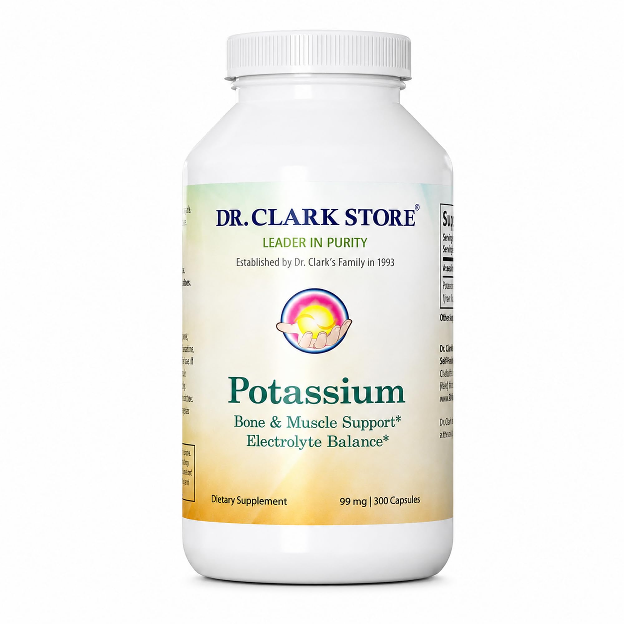 Dr Clark Store Potassium Supplement - 99mg, 300 Gelatin Capsules
