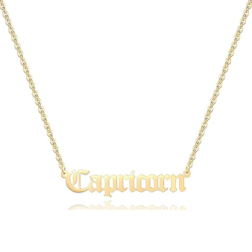18K Gold Plated Astrology Necklace for Women Jewelry,12 Zodiac Pendant Horoscope Constellations Necklace