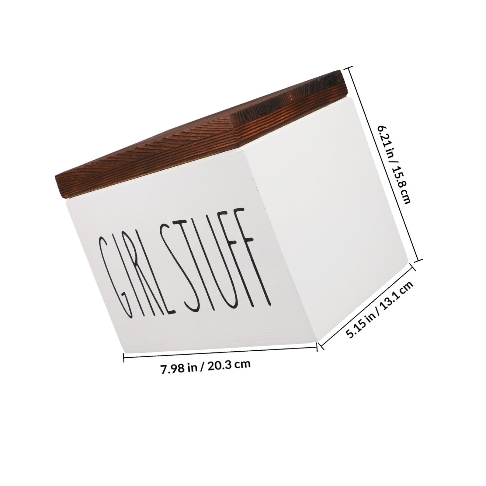 Artibetter Damenhygiene Organizer Holz Aufbewahrungsbox mit Staubschutz und Deckel Große Kapazität für Badezimmer und Schreibtisch Minimalistisches Design für Frauen