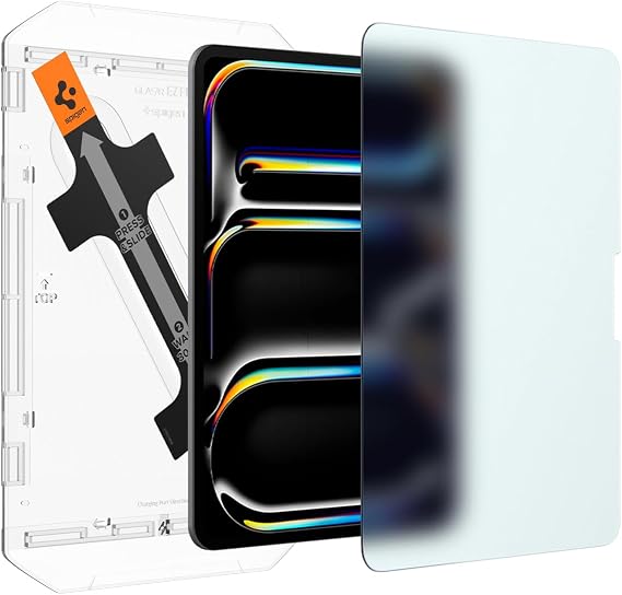 Spigen iPad Pro 11 (2025/2024) ile Uyumlu Defter Kağıt Hissiyatlı Ekran Koruyucu Paper Touch Pro EZ Fit Şeffaf - AGL07789 (Spigen TR Garantili)