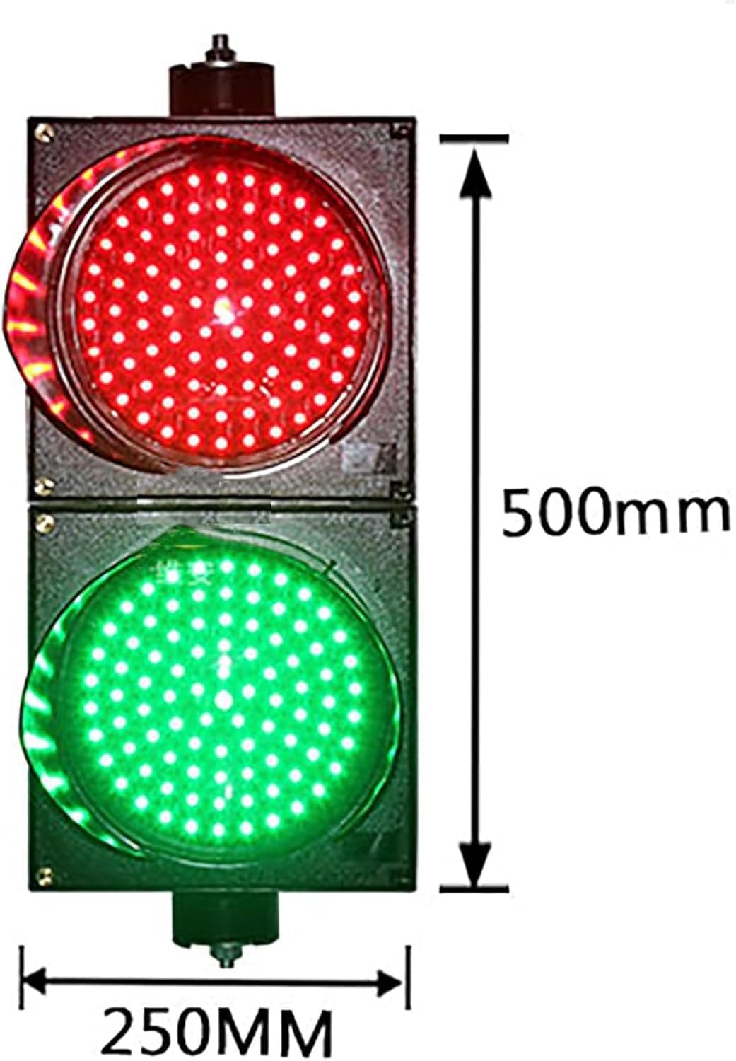 CHRISK 220v,Industrielles LED-Verkehrsblinklicht, rotes/grünes Stop-and-Go-Licht mit Fernbedienung - 300 mm (12 Zoll) Ampeln Schilderleuchten